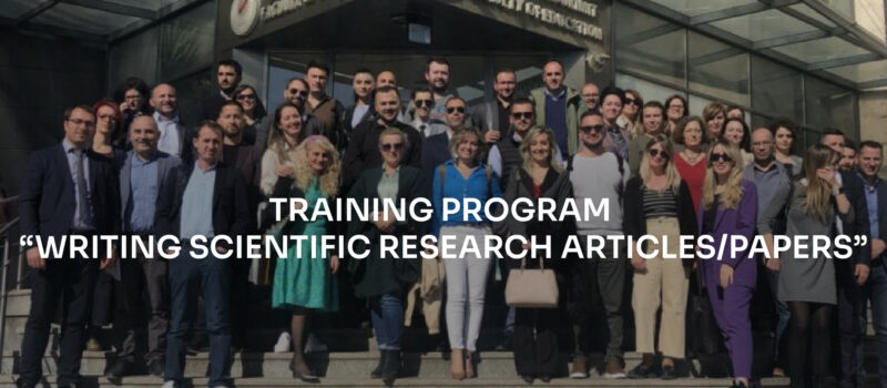 TRAINING PROGRAM “WRITING SCIENTIFIC RESEARCH ARTICLES/PAPERS”